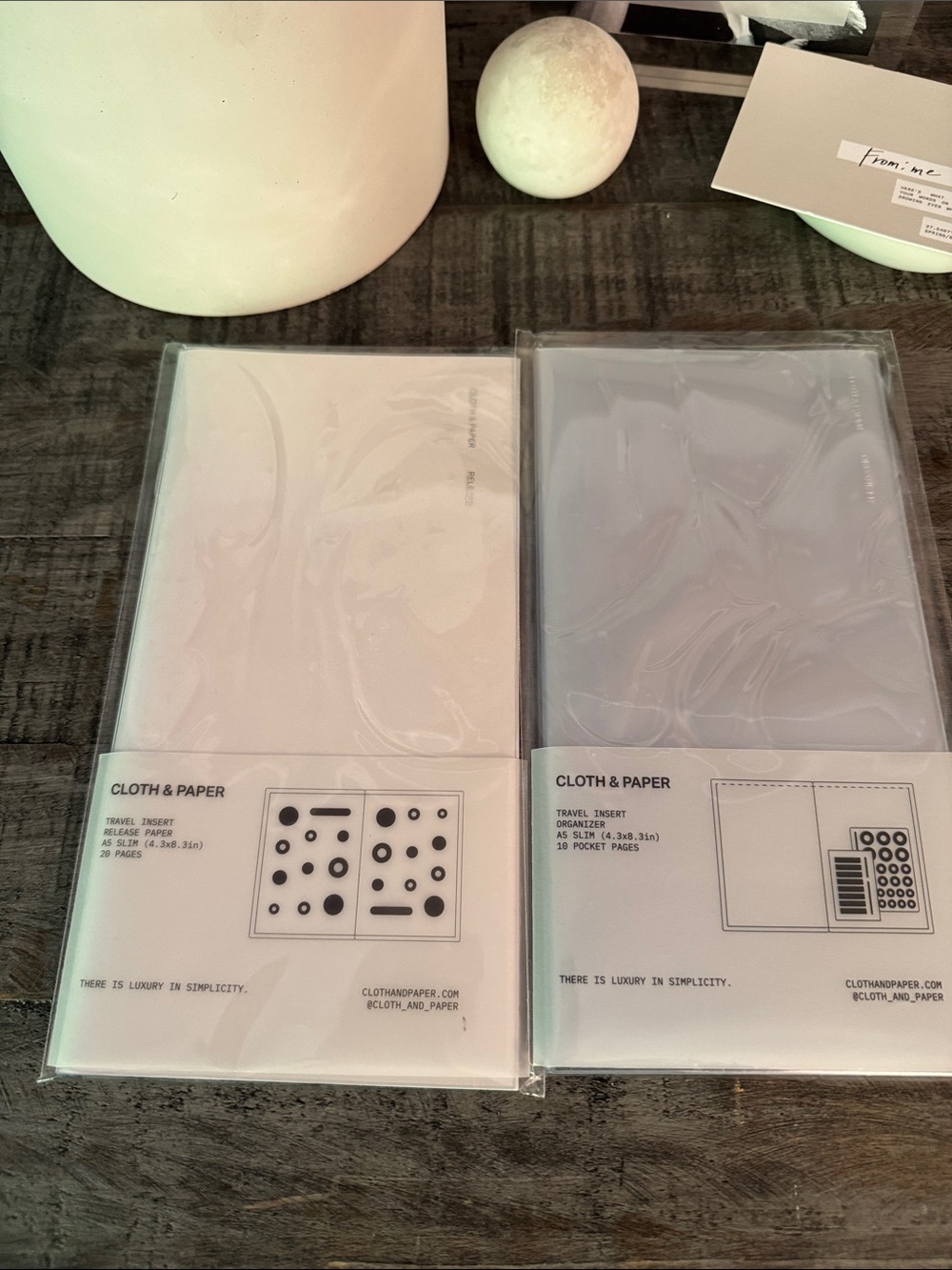 🏷️ NWT Cloth & Paper Side Travel Inserts Set |A5 Slim Size